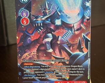 Imperialdramon Fighter Mode Digimon Karte, handgefertigt, vollholo, BT9-112, vollholo