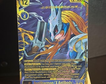 Beelstarmon (x antybody) Digimon-Karte, handgefertigt, vollholo EX7-073