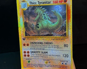 Handgefertigte, dicke Tyranitar-Pokémon-Karte