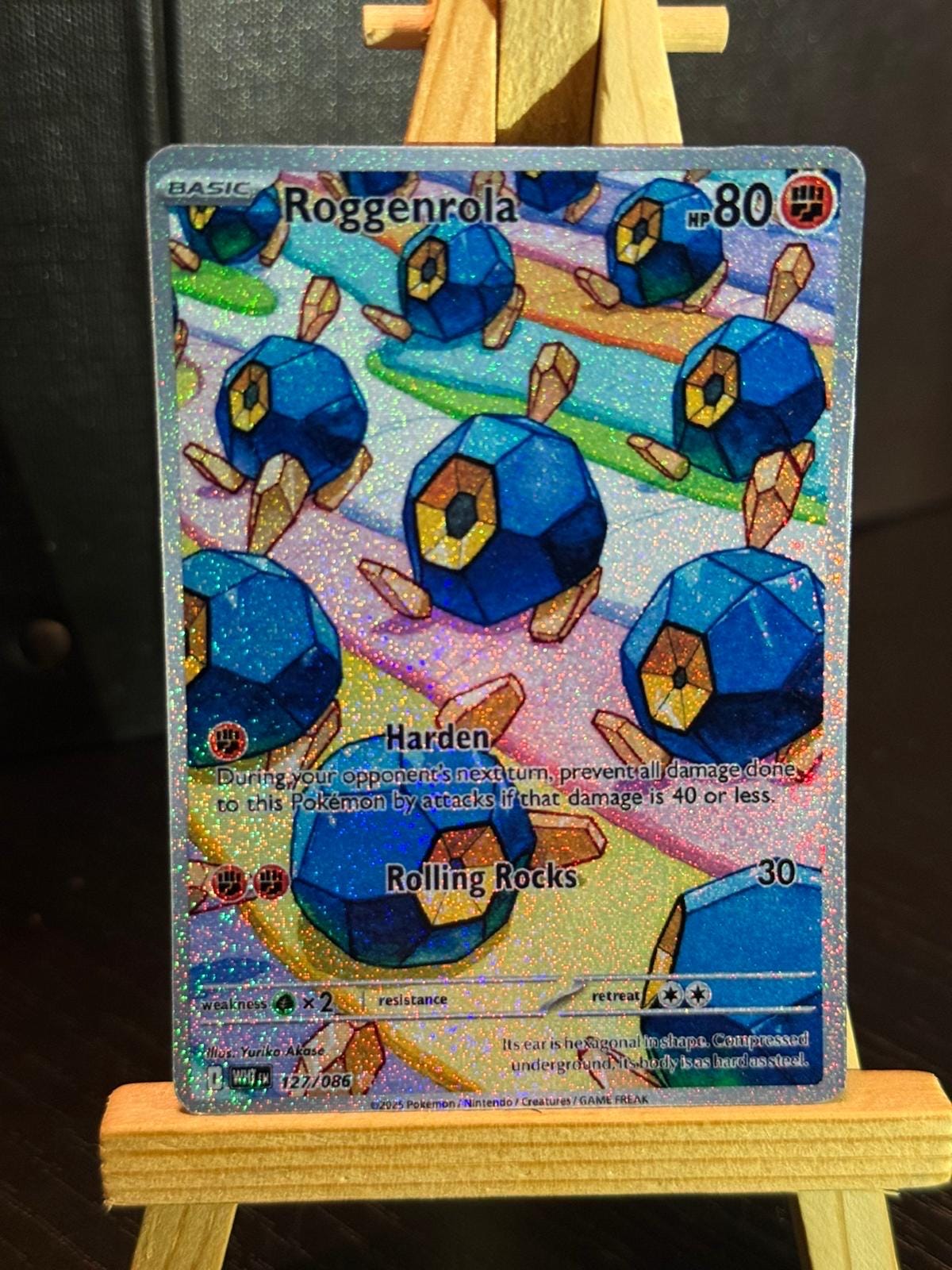 roggenrola pokemon card White Flare IR Full Art Gold Metal Colorless Retreat Cost CGC 10 Pristine Roggenrola 125/086