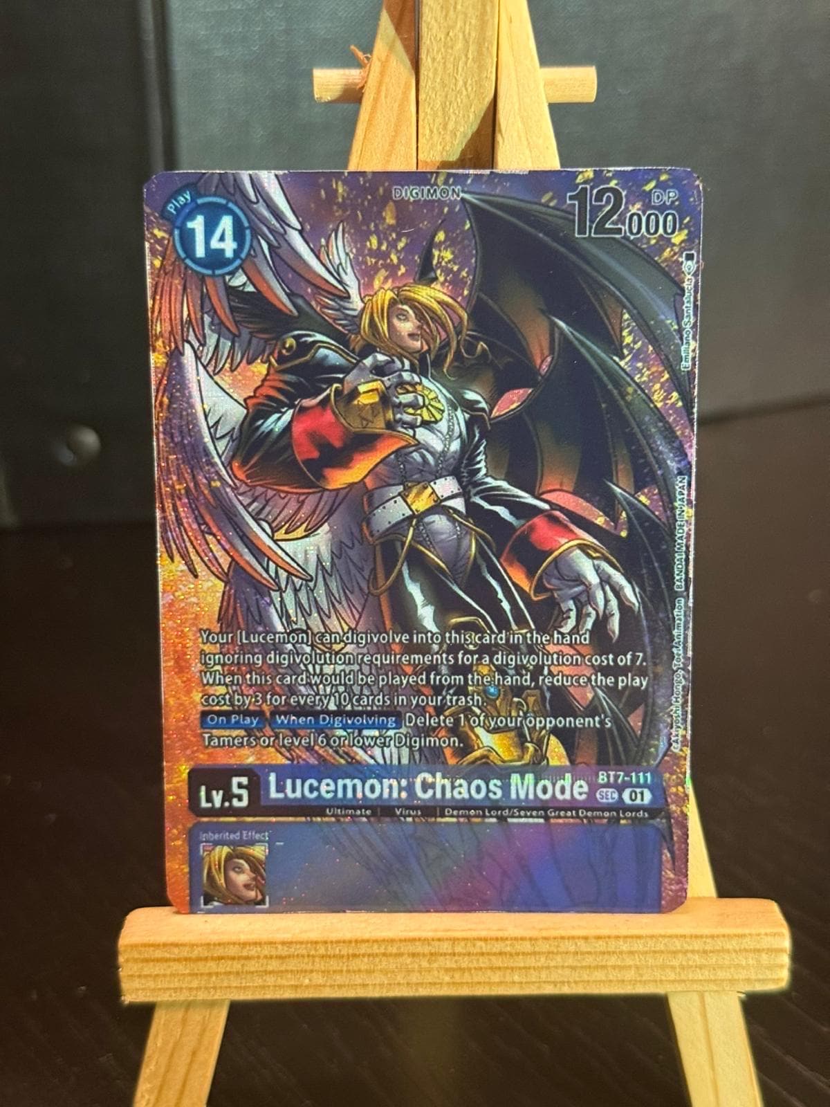 digimon lucemon card Lucemon: Chaos Mode [BT7-111] (Alternate Art) [Next Adventure] (Place the top card of your deck on top of your security stack.) [All Turns] This Digimon can only digivolve into Digimon with [Lucemon] in their names. Digimon Card Game/[EX10] SINISTER ORDER]Lucemon: