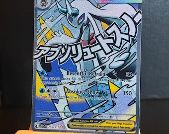 Mega Froslass EX Pokémon-Karte, handgefertigt, Aufgestiegene Helden