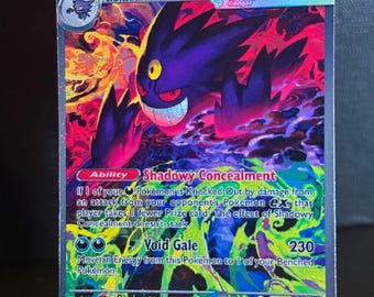 Mega Gengar EX Pokémon-kaart, handgemaakt, Ascended Heroes
