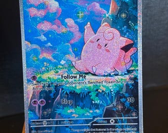Clefairy Pokémon-Karte, handgefertigt, perfekte Qualität