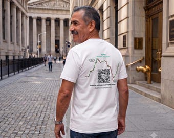 FOMO Stock Market T-Shirt | Bought the Top Sold the Bottom | Funny Investor Gift |Trader Shirt |Wall Street Humor |QR Code Daily Market Joke
