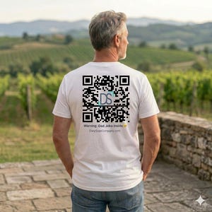 Dad Joke of the Day T-Shirt | Scan QR Code for Daily Dad Joke | Funny Gift for Dads | Unique Father's Day Gift | Humor Shirt for Men