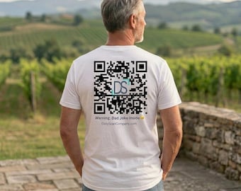 Dad Joke of the Day T-Shirt | Scan QR Code for Daily Dad Joke | Funny Gift for Dads | Unique Father's Day Gift | Humor Shirt for Men