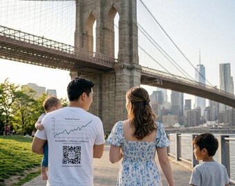 Blood Pressure Humor T-Shirt | Too Bad This Isn't My Portfolio | Funny Investor Gift | Stock Market Shirt |Finance Humor |QR Code Daily Joke