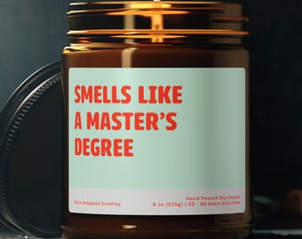 Candela per la laurea magistrale, regalo di laurea, idea regalo per laureati, regalo di laurea universitaria, candela di laurea divertente, candela di laurea universitaria, laurea magistrale