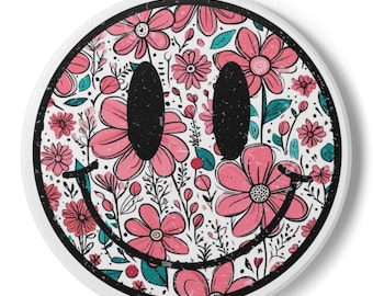 Set di 4 sottobicchieri con faccina sorridente