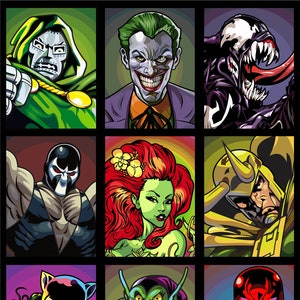 Impression de carte postale Supervillain - 5"x7 »