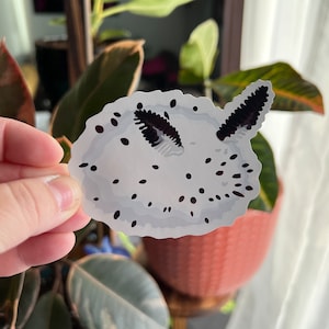 White Sea Bunny DieCut Sticker | Waterproof