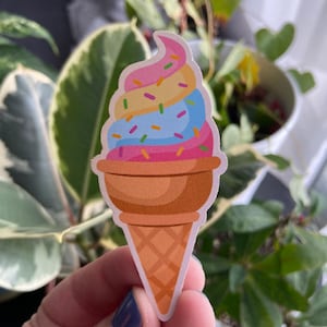Eistüte DieCut Sticker | Wasserdicht