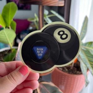Glow-in-the-Dark Sticker - Magic 8 Ball