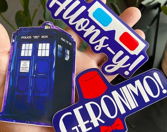 Doctor Who DieCut Sticker Trio | Waterproof