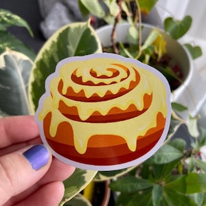 Cinnamon Bun DieCut Sticker | Waterproof