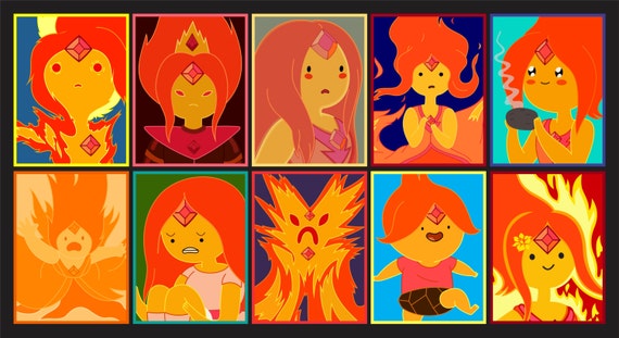 Adventure Time Flame Princess Sticker 10pk Etsy