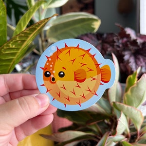 Pufferfish DieCut Sticker | Waterproof