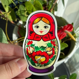 Matryoshka Doll DieCut Sticker Waterproof image 1