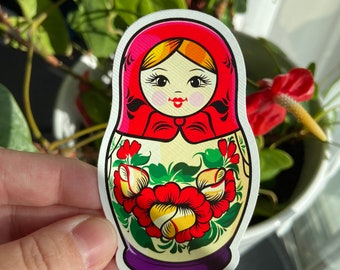 Matryoshka Doll DieCut Sticker | Waterproof