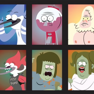 Lot de 10 autocollants Regular Show