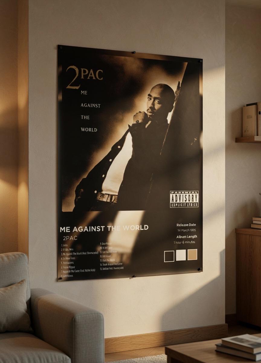 2pac (tupac) Me Against the World Album Poster/ Wallpaper - Etsy