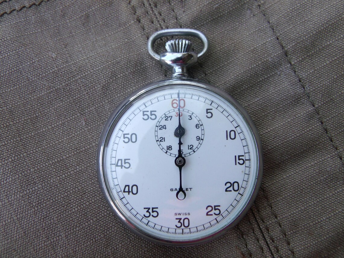 Vintage Swiss made Gallet stop watch working Etsy