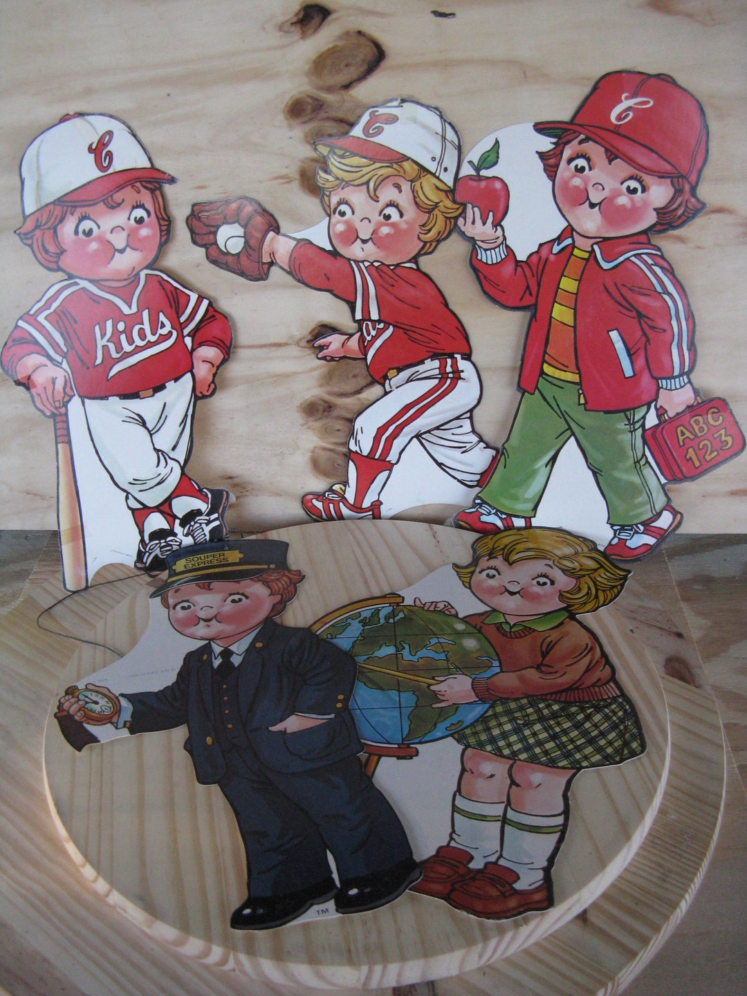 Vintage Cardboard Cutouts Campbells Soup Kids Five Figures Etsy