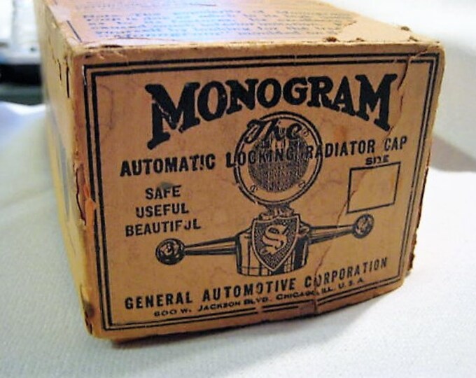 Monogram Automatic Locking Radiator Cap Box Only Vintage Etsy
