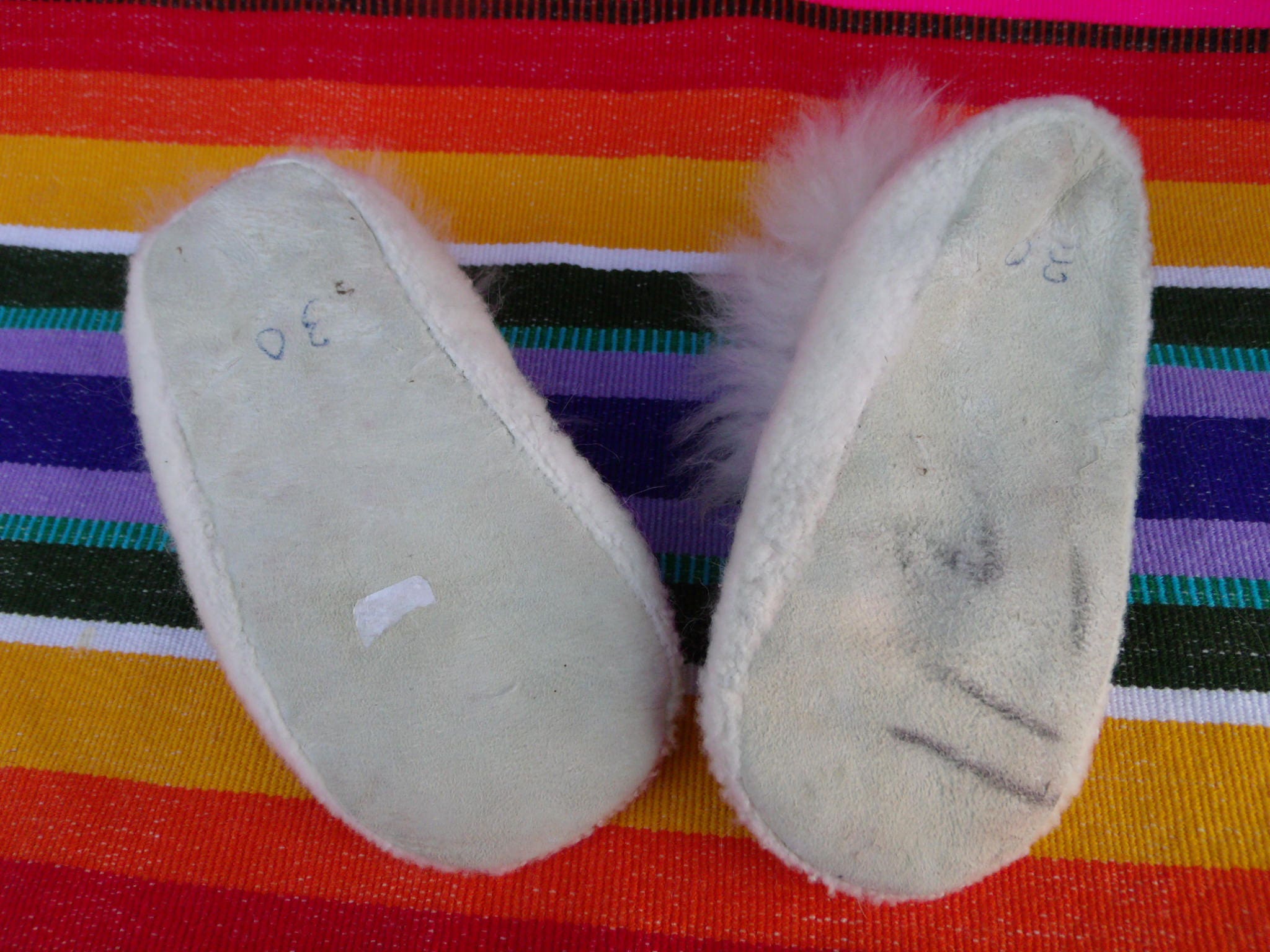 Child's girls Alpaca Slippers Peruvian Soft White | Etsy