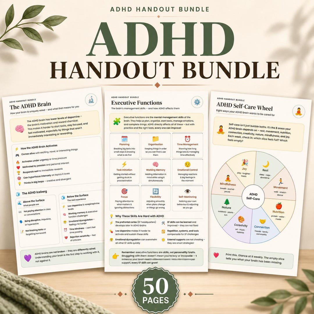 Buy ADHD Executive Function Workbook Bundle for Adults & Teens ...