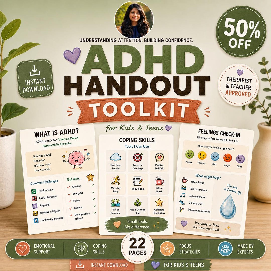 Buy ADHD Worksheets Bundle | Executive Functioning & Coping Skills for ...