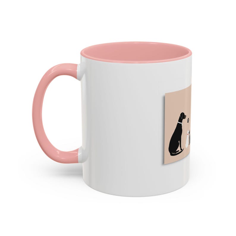 11oz White Mug, Hyper-Personalized Pet Memorials, Minimalism Style Pet Portrait image 15