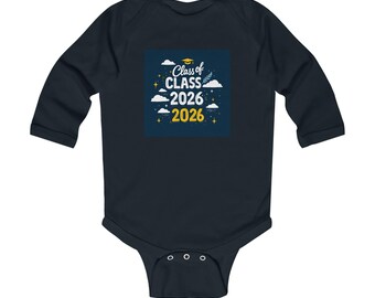 Class of 2026 Graduation Typography Design, Minimalist Canvas Wrap