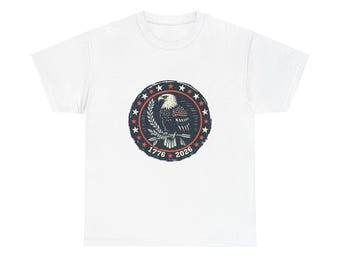 A vintage-inspired 1776-2026 commemorative emblem for the USA 250th anniversary. - Unisex T-Shirt - Unique Design Gift