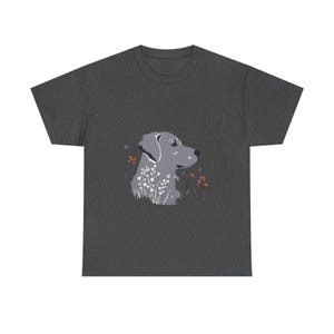 A minimalist fine-line art illustration of a Golden Retriever's silhouette, inte - Unisex T-Shirt - Unique Design Gift image 3
