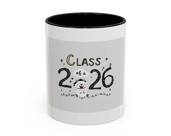 Class of 2026 Graduation Mug, Hand-Drawn Whimsical Illustration Style