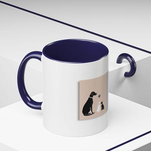 11oz White Mug, Hyper-Personalized Pet Memorials, Minimalism Style Pet Portrait image 12