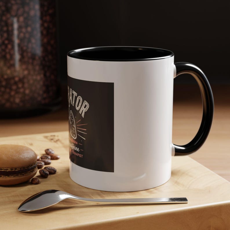 Respiratory Therapist Mug, Fueled by Caffeine, Lungs Design (11oz White Mug) image 5
