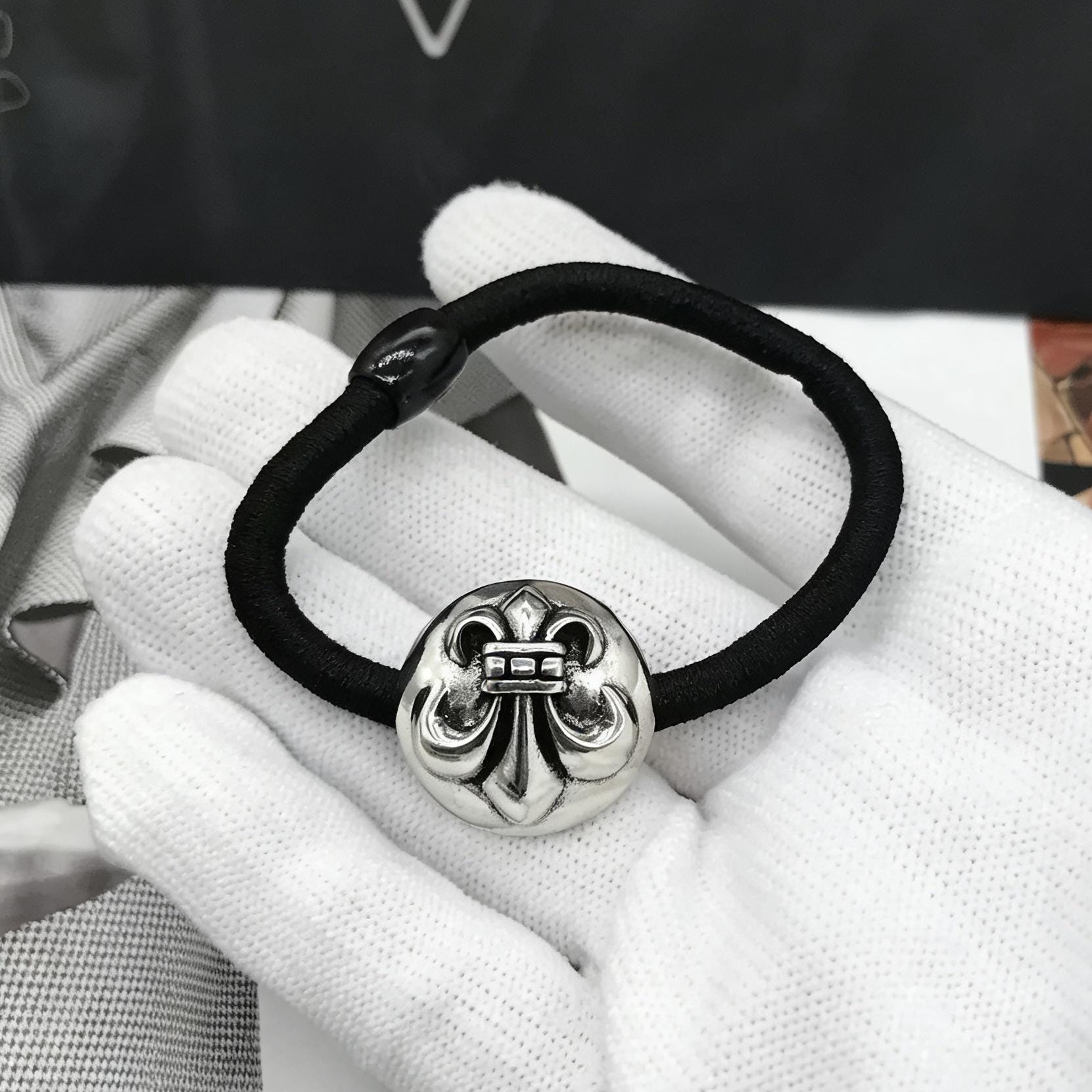 Vintage Chrome Hearts 90\'s Y2K Sterling Silver Cross Hair Tie Unisex + Dustbag Chrome Hearts Tie - Etsy main image 2