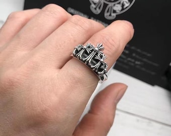 Goths Cross Ring Silver | Vintage Punk Ring | Stylish Jewelry for Men & Women