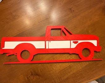 Ford Bullnose OBS Truck Wall Art | 3D Printed Pickup Decor Sign