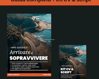 Bundle WHV Australia italiano pdf - Guida completa e kit cv script - Working holiday visa 417 - Aprile 2026