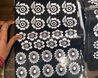 Natürliche Henna Schablonen für Körperkunst | Dunkle Flecken-Designs