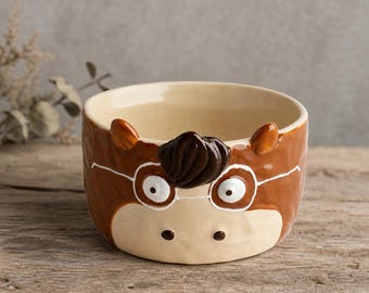 Handmade Animal Ceramic Bowl Snack Yogurt Dessert Storage Desk Decor Gift