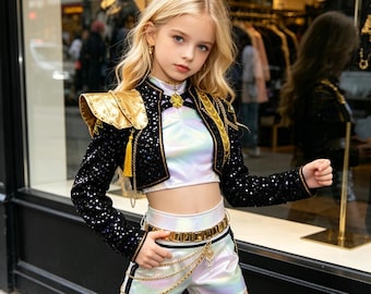 Rumi Golden Kpop Demon Hunters Cosplay Costume, Girls Performance Outfit