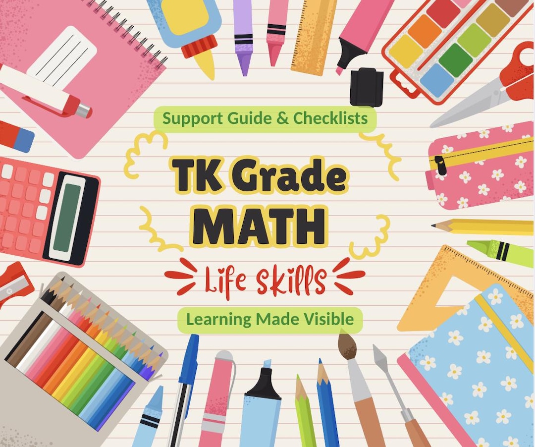 TK Math Checklist | Real Life Learning Guide for Homeschool Moms - Etsy