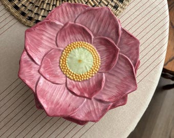 Pink and Yellow Floral Dessert Plate - Kate Williams