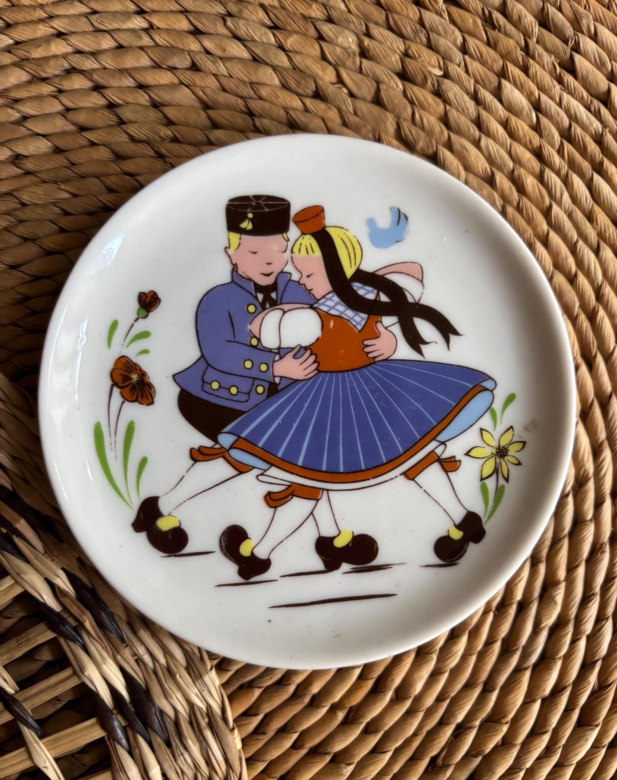 ドイツアンティーク　手描プレート German Hand Painted Plates - Etsy