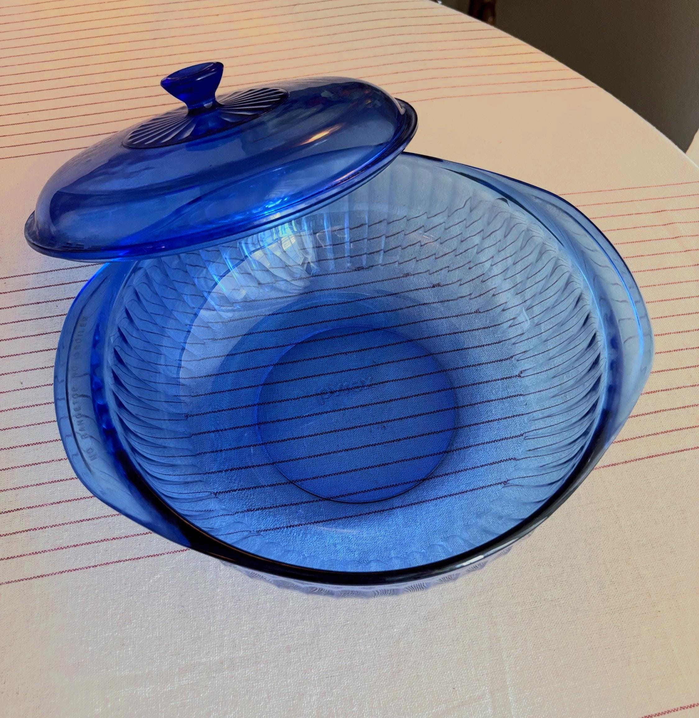 Pyrex Vintage Blue Casserole Dish - Etsy